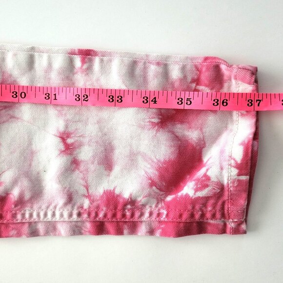 AEROPOSTALE | Women's Pink & White Tiedown Jeans - Picture 7 of 7